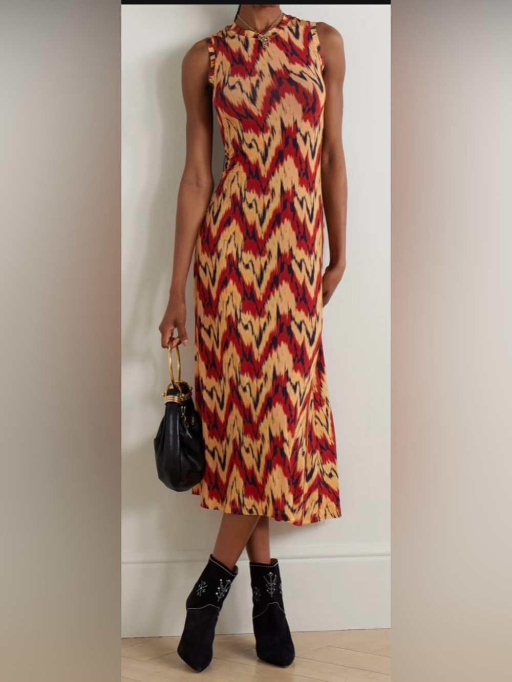 *Flawed RTR Ulla Johnson Orla printed stretch-jersey midi dress (0135)